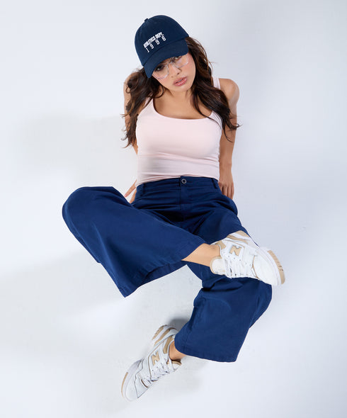 Blue Pleated Pant (Short length)